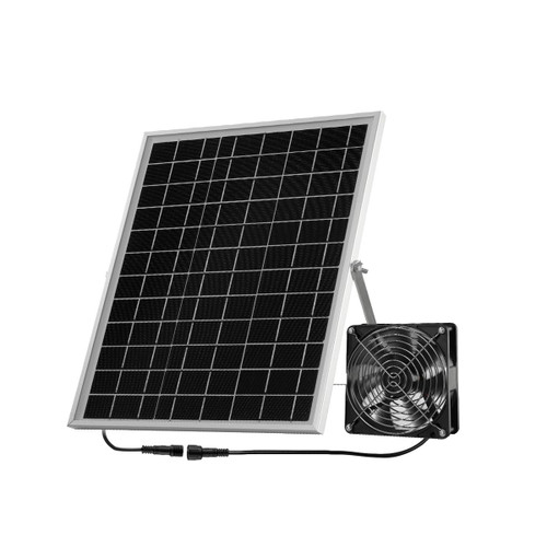 Solar Fan, 15W Solar Panel + High Speed DC Fan with 9.84FT Cable, Wall-Mounted Ventilation and Cooling Vent for Greenhouse, Chicken Coop, Shed, Attic, Etc