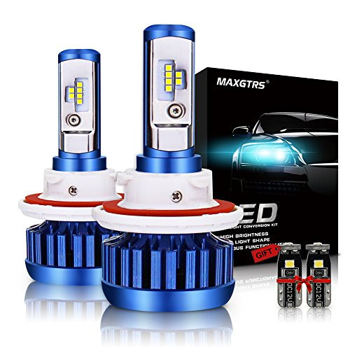 MAXGTRS H13(9008) LED Headlight Bulb All-in-One Conversion Kit 9000LM 6000K 70W Cool White CSP Chips Hi/Lo Light Headlamps -2 Yr Warranty