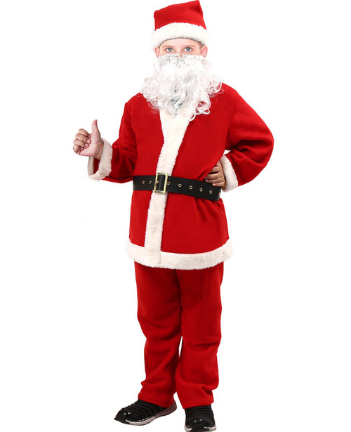SHEJIZE Kids Santa Costume Children's Santa Claus Costume for Kids Santa Suit (10-13 Years)