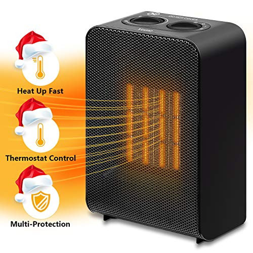 Yome Space Heater, Electric Space Heater with Adjustable Thermostat Ceramic Small Heater for Home and Office, Tip-Over and Overheat Protection, 750W/1500W Yome Space Heater, Electric Space Heater with Adjustable Thermostat Ceramic Small Heater for Home and Office, Tip-Over and Overheat Protection, 750W/1500W