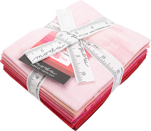 BasicGrey Grunge Basics Stitch Pink 10 Fat Quarters Moda Fabrics 30150ABSP