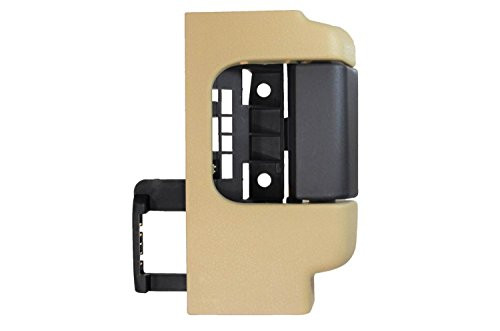 PT Auto Warehouse FO-2507AE-RL - Interior Inner Inside Door Handle, Beige Housing with Black Lever - for Extended Cabs ONLY, Driver Side Rear