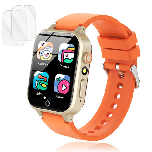 Luyiilo Smart Watch for Kids with 26 Puzzle Games, Touch Screen, HD Camera, Alarm Clock, Kids Toys Suitable for Boys and Girls Ages 4-12 (Orange)