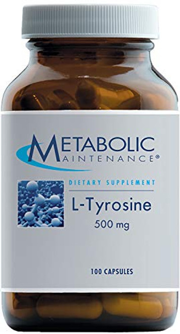 Metabolic Maintenance - L-Tyrosine - 500 mg, Adrenal + Thyroid + Mood Support, 100 Capsules Metabolic Maintenance - L-Tyrosine - 500 mg, Adrenal + Thyroid + Mood Support, 100 Capsules