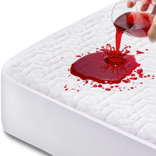 100% Waterproof Mattress Protector California King Size, Rayon Made from Bamboo Mattress Pad Cover Cooling Bed Cover 3D Air Fabric Breathable Smooth Soft Noiseless, 8''-21'' Deep Pocket 100% Waterproof Mattress Protector California King Size, Rayon Made from Bamboo Mattress Pad Cover Cooling Bed Cover 3D Air Fabric Breathable Smooth Soft Noiseless, 8''-21'' Deep Pocket