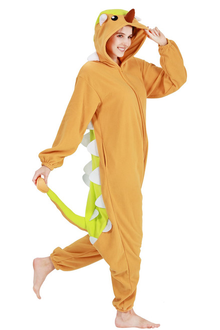 DELEY Unisex Animal Ankylosaur Onesie, Adult Halloween Costumes Cosplay Pajamas Warm Sleepwear Homewear DELEY Unisex Animal Ankylosaur Onesie, Adult Halloween Costumes Cosplay Pajamas Warm Sleepwear Homewear