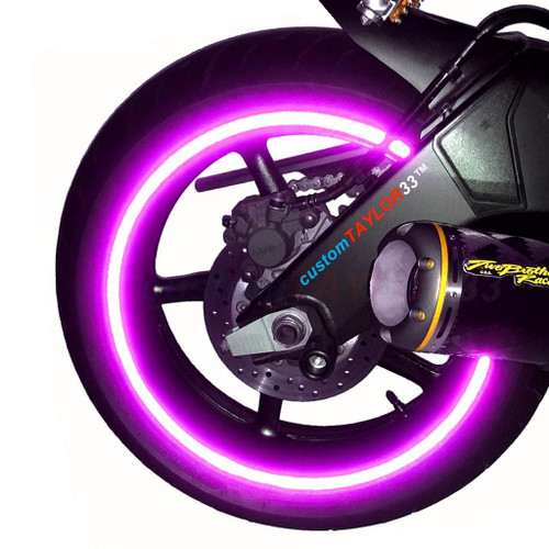 customTAYLOR33 New Special Edition Purple High Intensity Grade Reflective Copyrighted Safety Rim Tapes, 23" (Rim Size)