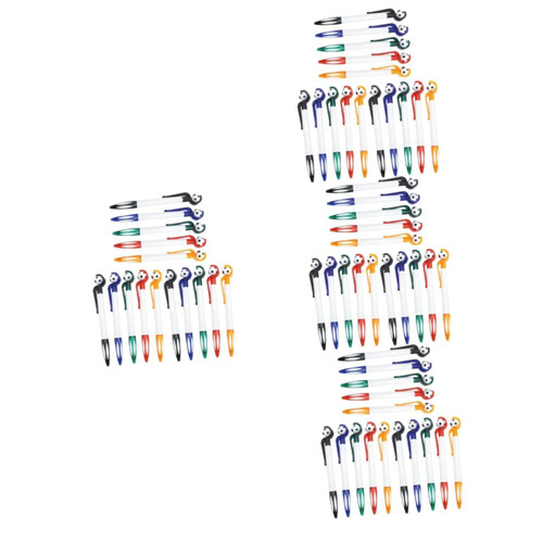 STOBOK 60 Pcs Football Ballpoint Pen Kid Football Black Ballpoint Pens Student Gifts Football Gifts Cartoon Black Ink Ballpoint Pen Children Ballpoint Pens Party Soccer Pens Creative Pens