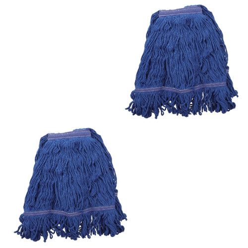 Healifty 2pcs String Mop Replacement Head Rope Mop Head Commercial Cut End Cotton Mop Washable Cleaning Mop Head - End Mop Head Microfiber Floor Mop Cotton Yarn Mop Pad Dry Floor Spray