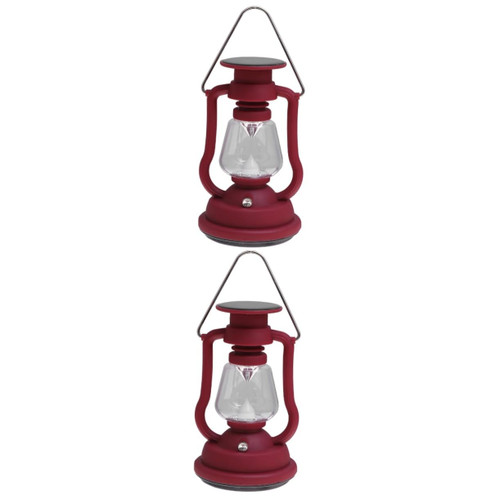 Kisangel 2pcs LED Rechargeable Lantern Outdoor Lantern Hand Crank Lantern Outdoor Flashlight LED Camping Lantern LED Lantern for Hiking Emergency Light Portable