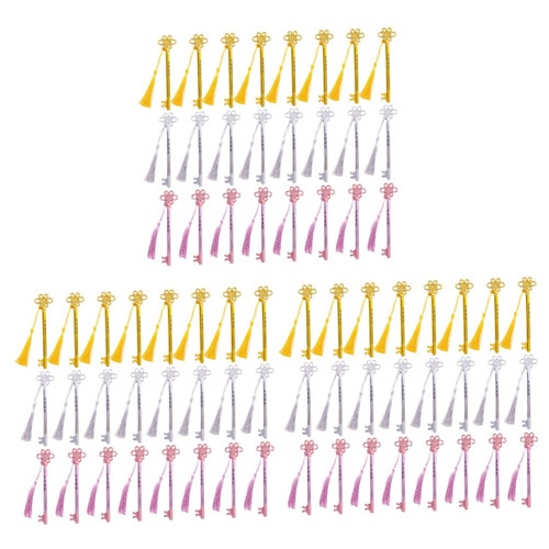 Tofficu 72 Pcs Hanging Tassel Gel Pen Signature Pens Signature Ink Pen School Writing Gift Student Pen Writer Pens Black Pen Novelty Pen Black Fountain Pen Ballpoint Pen Plastic Bulk Child