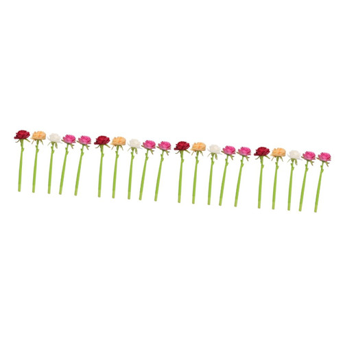 STOBOK 20 Pcs Rose Ballpoint Pen Stationery Ballpoint Pens Flower Writing Pen Retractable Ballpoint Pens Rolling Ball Pens Ball Point Pens Neutral Pens Silica Gel Student Flower Shape Ink