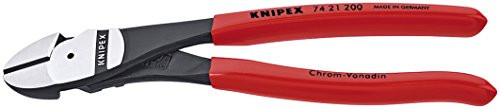 Knipex 7421200SBA 8-Inch High Leverage Angled Diagonal Cutters