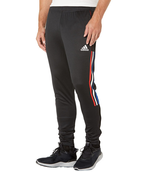 adidas Men's Tiro 21 Track Pants, Black/Team Royal Blue/Vivid Red, Medium