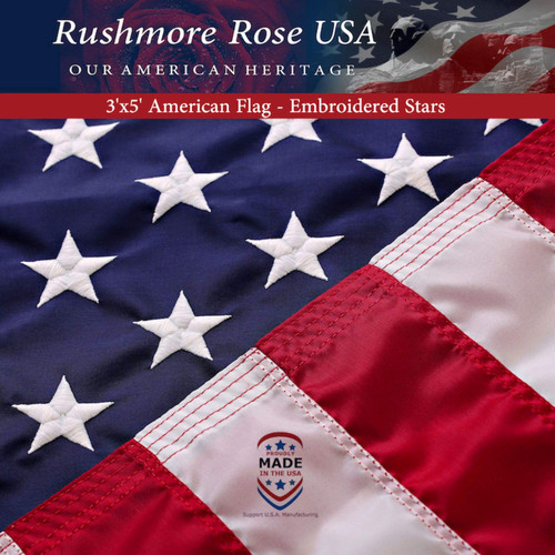 American Flags for Outside 3X5 -American Flag 3x5 Made in USA -Heavy Duty Flags Outdoor with Embroidered Stars and Sewn Stripes 3x5 US Flag for High Wind- All Weather Flags American Flags for Outside 3X5 -American Flag 3x5 Made in USA -Heavy Duty Flags Outdoor with Embroidered Stars and Sewn Stripes 3x5 US Flag for High Wind- All Weather Flags