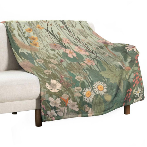 MaSiledy Blanket Wild Flowers Botanical Summer FloralSoft Warm Throw Blankets Summer Floral Flannel Fleece Throw Blanket for Couch Bed Sofa for Adult Kid Birthday 70"x80" Suitable for All Season MaSiledy Blanket Wild Flowers Botanical Summer FloralSoft Warm Throw Blankets Summer Floral Flannel Fleece Throw Blanket for Couch Bed Sofa for Adult Kid Birthday 70"x80" Suitable for All Season