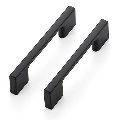 Ravinte Decor 20 Pack Kitchen Cabinet Handles 3" Hole Center Wide Foot Drawer Pulls - Black Cabinet Pulls Solid Kitchen Cabinet Hardware for Drawer Dresser Closet Door Cabinet Door Handles