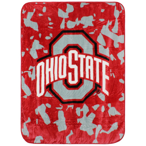 College Covers Everything Comfy Ohio State Buckeyes Soft and Warm Huge Raschel Throw Blanket, 86" x 63"