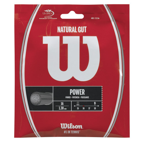 Wilson Natural Gut Power Tennis String - 16 Gauge (Best String for Control and Comfort)