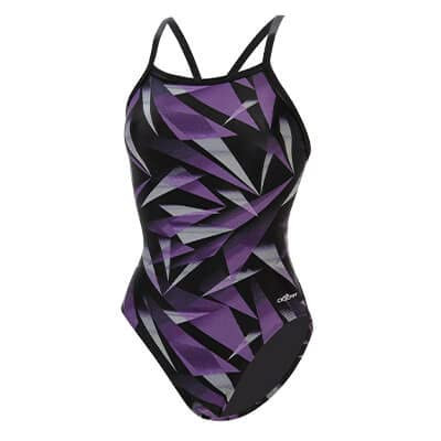 Dolfin Women's Print V-2 Back 1-Piece - Galactic Galactic Purple 26
