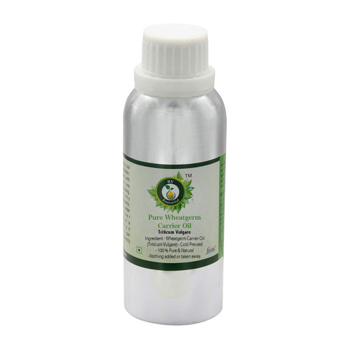 R V Essential Pure Wheatgerm Carrier Oil 630ml (21oz)- Triticum Vulgare (100% Pure and Natural Cold Pressed)