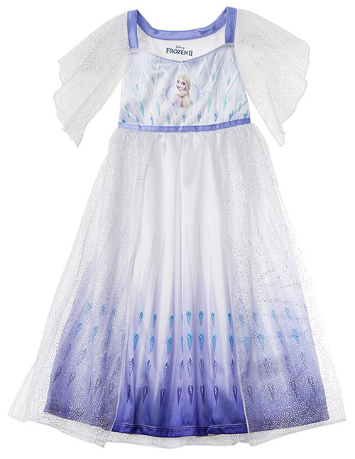 Disney Girls' Frozen Fantasy Nightgown Princess Elsa Dress Pajama, White - Elsa Epilogue, Size 6 Disney Girls' Frozen Fantasy Nightgown Princess Elsa Dress Pajama, White - Elsa Epilogue, Size 6