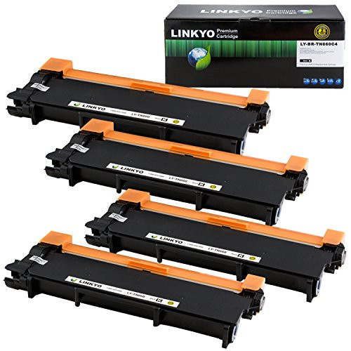 LINKYO Compatible Toner Cartridge Replacement for Brother TN660 TN-660 TN630 (Black, High Yield, 4-Pack) LINKYO Compatible Toner Cartridge Replacement for Brother TN660 TN-660 TN630 (Black, High Yield, 4-Pack)