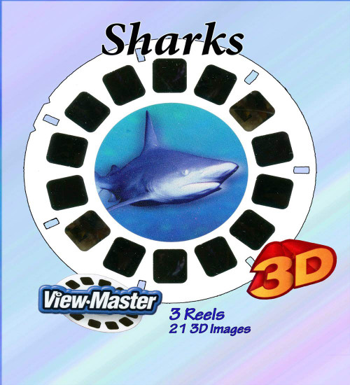 Sharks - ViewMaster - 3 Reels Set - 21 3D Images