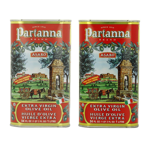 Partanna Extra Virgin Olive Oil 1 Liter (34-ounce) Can (Pack of 2) Partanna Extra Virgin Olive Oil 1 Liter (34-ounce) Can (Pack of 2)