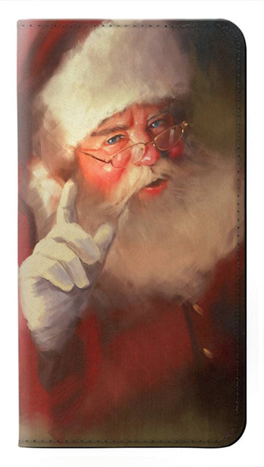 jjphonecase RW1144 Xmas Santa Claus PU Leather Flip Case Cover for iPhone 15 Pro Max