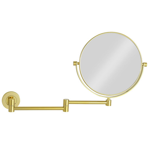 GURUN 8 Inch Two-Sided Swivel Wall Mounted Mirror Vanity Mirror with 10x Magnification for Hotel Bathroom,Gold Finish M1305J(8in,10x)