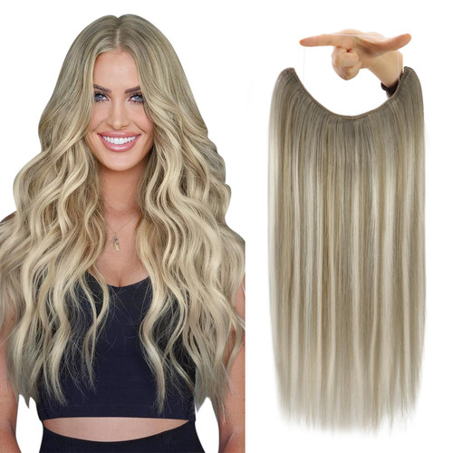 Fshine Invisible Wire Hair Extensions Brown Ombre Fishing Line Human Hair Extensions Ash Brown Ombre Platinum Blonde Balayage Secret Wire Hair Extensions Real Human Hair Straight 70g 12inch Fshine Invisible Wire Hair Extensions Brown Ombre Fishing Line Human Hair Extensions Ash Brown Ombre Platinum Blonde Balayage Secret Wire Hair Extensions Real Human Hair Straight 70g 12inch