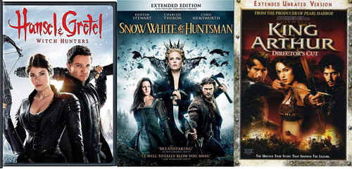 Greatest legends Triple DVD Snow White & The Huntsman + Hansel and Gretel Modern Fairy Tale + King Arthur Epic Story Action 3-Pack Feature Greatest legends Triple DVD Snow White & The Huntsman + Hansel and Gretel Modern Fairy Tale + King Arthur Epic Story Action 3-Pack Feature