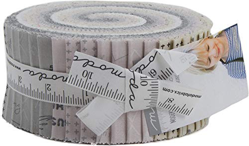 Modern Backgrounds Paper Jelly Roll 40 2.5-inch Strips by Zen Chic for Moda Fabrics 1670JR