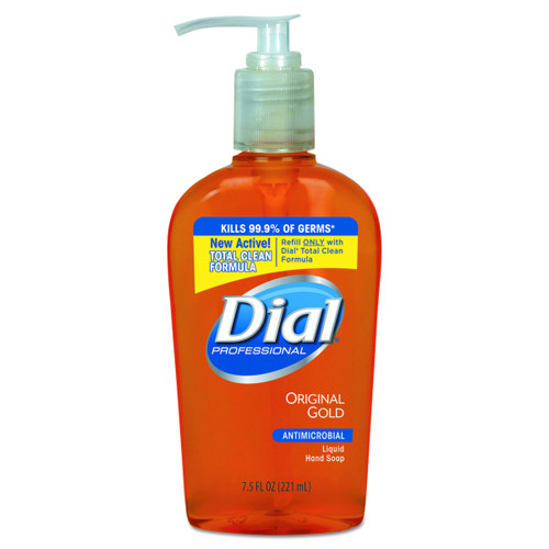 Dial Professional 84014CT Gold Antimicrobial Hand Soap, Floral Fragrance, 7.5oz Pump Bottle (Case of 12)