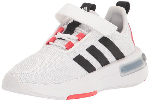 adidas Racer TR23 Sneaker, White/Core Black/Red, 11 US Unisex Little Kid