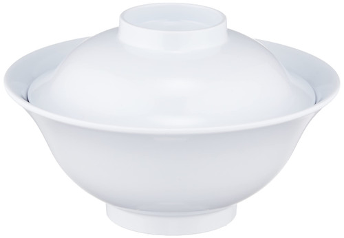 Nagao No.63AB Unbreakable White Tableware with Lid, Small, Made in Japan
