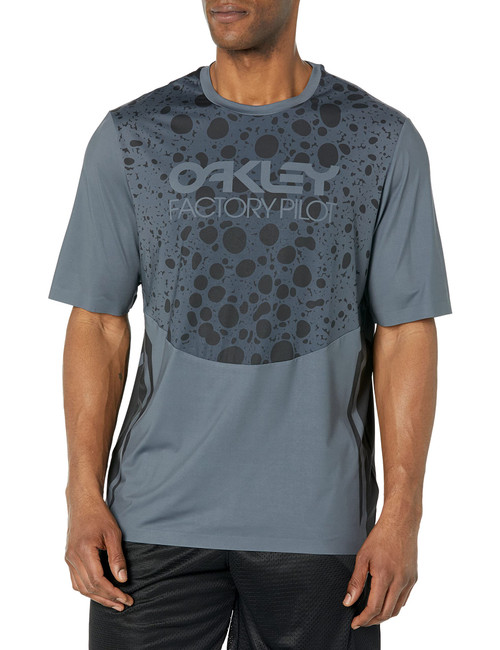 Oakley Unisex Adult Maven Rc Short Sleeve Jersey T-Shirt, Black Frog, Large US