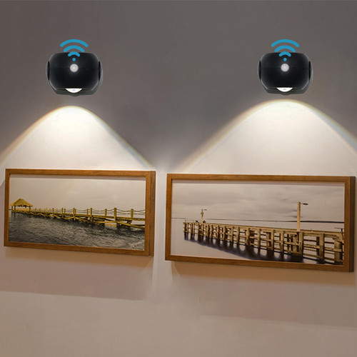 DTIEDY Wall Sconces Battery Operated Motion Sensor Bedside Reading Lamp Wall Mounted Wireless Magnetic LED Wall Light Rechargeable Indoor Wall Lamp Set of 2 for Bedroom Living Rooms Staircases