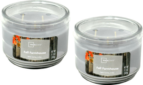 Mainstays 11.5oz Scented Candle 2-Pack (Fall Farmhouse) Mainstays 11.5oz Scented Candle 2-Pack (Fall Farmhouse)