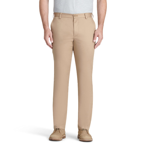 IZOD Men's American Chino Flat-Front Straight-Fit Pants, English Khaki, 31W x 30L