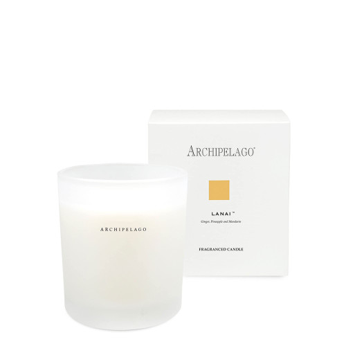 Archipelago Botanicals Lanai Boxed Candle.?Alluring?Scent of?Pineapple, Mandarin and Ginger.?Natural Coconut Wax?Burns?60 Hours?(10?oz)