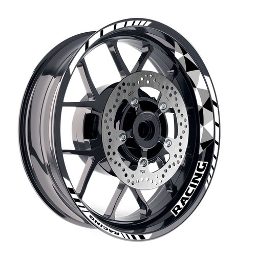 MC MOTOPARTS White Wheel Rim Stripe Stickers SP13 Compatible with YZF R1 98-21 20 19 18 17 16 15