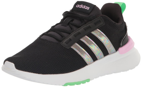 adidas Racer TR21 Running Shoe, Core Black/Core Black/Beam Green, 3 US Unisex Little Kid