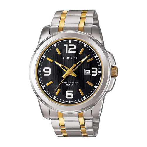 CASIO MTP-1314SG-1AV Men's Enticer Gents (Black/Gold) Stainless Steel Analog Quartz Watch