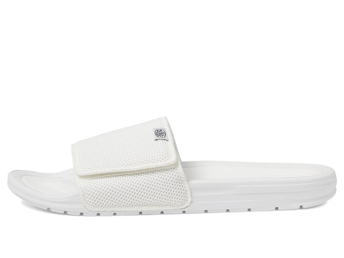 Hey Dude Men's Phoenix Basic Knit White Size 11| Men's Slides | Men's Slip On Sandals | Comfortable & Light-Weight