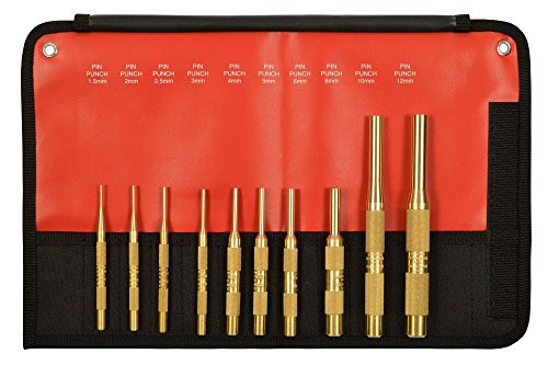 Mayhew Tools 61387 10 Piece Brass Pin Punch Set