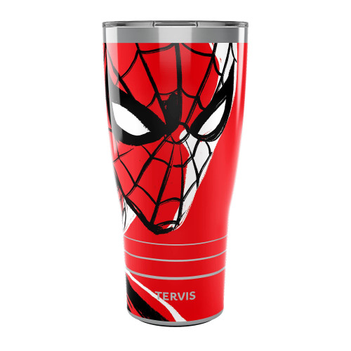 Tervis Traveler Marvel Spider-Man Spidey Zoom Triple Walled Insulated Tumbler Travel Cup Keeps Drinks Cold & Hot, 30oz, Stainless Steel