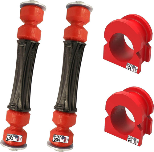 Suspension Dudes 4PC Front Sway Bar Stabilizer Link Kit + CODE RED EXTREME Bushing Kit FITS Escalade, Silverado, Avalanche, Suburban, Tahoe, Sierra,Yukon, 2007-2020 K700538 K200222 36MM Stabilizer Bar