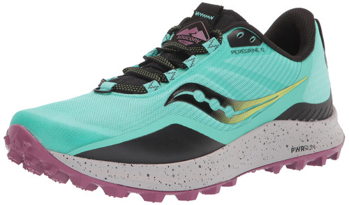 Saucony Women's Peregrine 12 Running Shoe, Cool Mint/Acid, 6